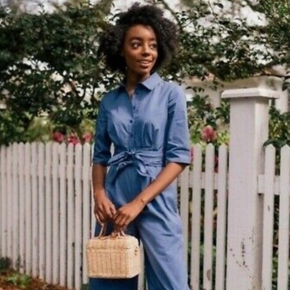 Gal Meets Glam Sawyer Jumpsuit Shirt and Vintage Details - Picture 2 of 6